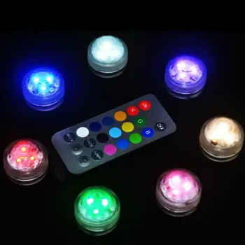 100 kozarcev/Veliko baterijsko Nepremočljiva Potopne Multicolor Mini LED Luč za Poroko Stranka Dekor