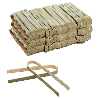 120 Paket Mini Bambusa Klešče, 4 Palčni Klešče Za Enkratno Uporabo, Okolju Prijazen Mini Razpoložljivi Bambusa Pribor Klešče Toast