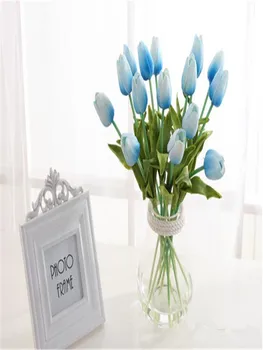 20Pcs/Veliko Tulipani Umetno Cvetje Pu Poročni Šopek, Dekoracijo Pravi Dotik Umetne Rože Za Dom Dekor Venci Cvetja 0