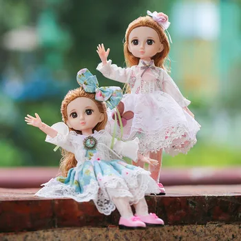 30 CM Spojen Princesa Lutka Celoten Sklop z Obleko 12 Inch 1/6, ki se Oblikuje Otroka Dekleta Lutke Igrače Za Otroke Darilo za Rojstni dan