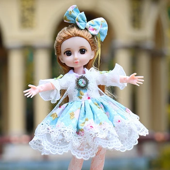 30 CM Spojen Princesa Lutka Celoten Sklop z Obleko 12 Inch 1/6, ki se Oblikuje Otroka Dekleta Lutke Igrače Za Otroke Darilo za Rojstni dan 3