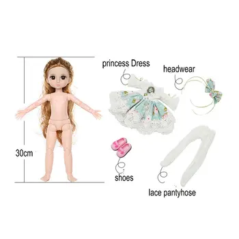 30 CM Spojen Princesa Lutka Celoten Sklop z Obleko 12 Inch 1/6, ki se Oblikuje Otroka Dekleta Lutke Igrače Za Otroke Darilo za Rojstni dan 4