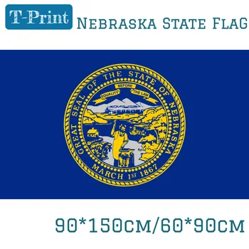3x5FT državi Nebraska Zastavo Ameriške Zastave, 90*150 cm 60*90 cm Digitalni Tisk Dejavnosti Dekorativni ZDA Zastavo