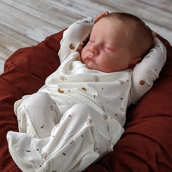 49 cm Že Pobarvane Končal Prerojeni Baby Doll Levi Polni Silikona Newborn Baby Velikost 3D Kože, Vidne Žile Zbirateljske Umetnosti Lutka