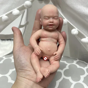 6 Inch Celotno Telo, Trdna Silikonski Mini Prerojeni Kit Umetnik Naslikal Prerojeni Kompleti Lutka Mini Bebe Prerojeni Silikonski solido