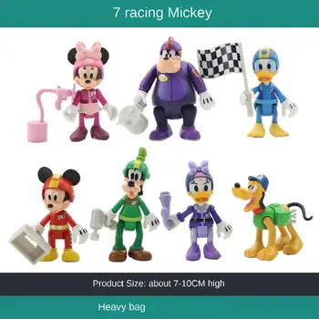 7pcs/set Disney Slika Igrača Mickey Minnie Mouse, Donald Daisy Raca Pluton Neumen Pvc Akcijska Figura, Risanka Model Lutka Darilo Za Otroke