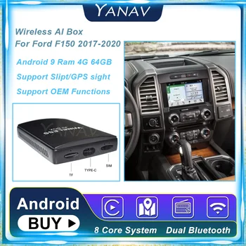 Android 9 4G 64GB Brezžični Ai Polje Za Ford F150 2017-2020 Android Auto Avto Smart Box Plug and Play AI Adapter Polje z Carplay