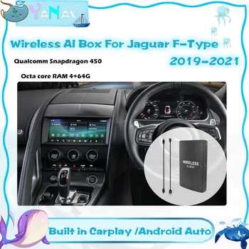 Android Carplay Mini Brezžična AI Polje Za Jaguar F-Type 2019-2021 Qualcomm Avto Smart Box Google Netflix Plug and Play jedro Octa