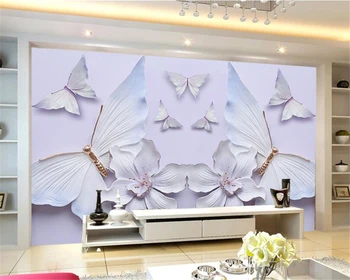 Beibehang ozadje po Meri 3d metulj olajšav dekoracijo sten slikarstvo sodoben Življenjski prostor kavč v ozadju stene 3d ozadje