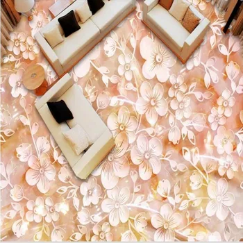 beibehang po Meri tla tri-dimenzionalni slive jade carving 3D talne ploščice ploščice slikarstvo barve pvc debele so odporni na obrabo, 2