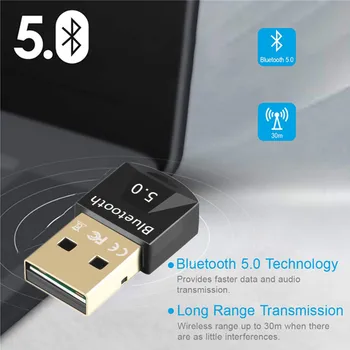 Bluetooth 5.0 USB Adapter za Ključ Za PC Računalnik PS4 Aux Avdio vmesnik Bluetooth Dongle Sprejemnik Oddajnik brezžični adapter 4
