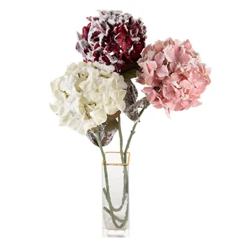 Božič Hydrangea Umetne Rože Podružnica za DIY Cvetlični Aranžma Materiala Domov Poroko Festival Dekor Ponaredek Cvetje