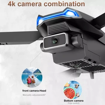Brnenje 4k poklicno HD Dual Camera Vizualno določanje Položaja 1080P WiFi Fpv Dron Višina Ohranjanje Rc Quadcopter Brnenje 1