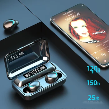 F9-5 Brezžične Slušalke Bluetooth se Dotaknite 5.0 Hi-fi Slušalke Heavy Bass Slušalke IPX7 Nepremočljiva 3300mAh Polnjenje Polje Z Mic 4