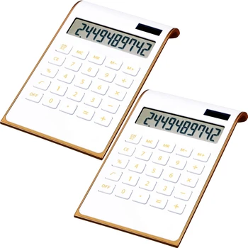 Kalkulator,10 Mest Solarno Baterijo Osnovno, Dvojno Napajanje Namizni Kalkulator,Nagnjena LCD-Zaslon,Slim Design Desk Calculator