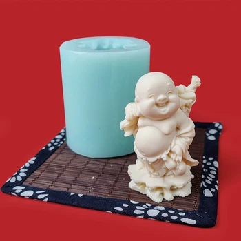 Kitajski Buda Obrazci Za Silikonsko Plesni 3D Obliki Za Sveče, Mila Sadra Smolo Plesni DIY Aromatherarpy Gospodinjski Obrti, Orodja