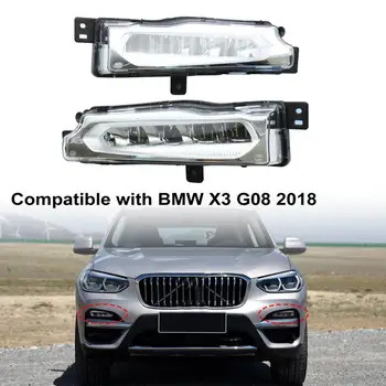 LED Sprednje Luči za Meglo Spremenjenih Delov Strokovno Odbijača Lučka Združljiv z BMW X3 G08 2018 0