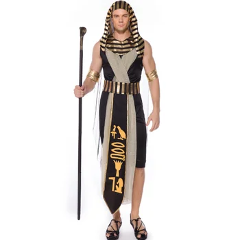 Multi-Delni Set Cosplay Egiptovski Faraon Pustni Kostum za Moške Kopalke Kralj Fazi Halloween Uspešnosti Fazi Elegantne Retro