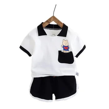 Nov Poletni Baby Boy Oblačila Obleko Otroci T Shirt Girls Moda Hlače 2Pcs/nastavi Malčka Priložnostne Kostum za Malčke Otroci Trenirke