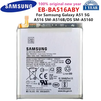 Originalni SAMSUNG EB-BA516ABY 4500mAh Nadomestna Baterija Za SAMSUNG Galaxy A51 5G (ne za 4G) A516 SM-A516B/DS SM-A5160