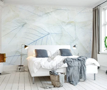po meri 3d sodobni modi ozadje nordijska preprosta in elegantna dnevna soba, spalnica steno stensko vrstice listi steno stensko doma dekor 4