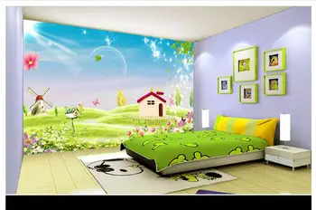 Po meri foto ozadja, 3D cartoon freske na obrobju otroški sobi ozadje otroci soba decration