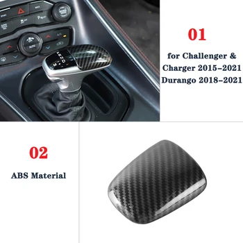 Prestavna Konb Gumb Dekor Kritje Trim za Dodge Challenger Polnilnik 2015+/ Durango 2018+ Avto Notranjo Opremo ABS Ogljikovih Vlaken 2