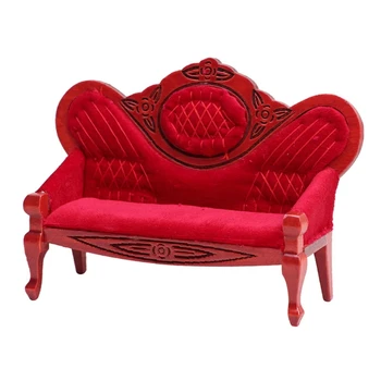 Realno Pomanjšana Kavč Model Slika Ljubezen-Sedež Kavču 1/12 Lutke Miniaturnega Pohištva Lutke Dekoracijo & Pribor Dropship