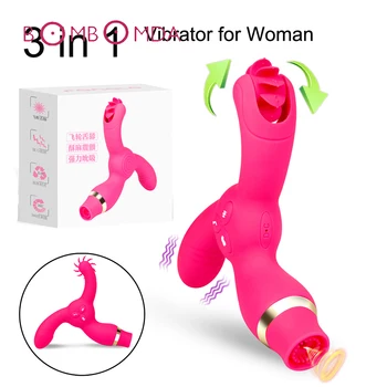 Seks Sesanju Klitoris Stimulator Dildo, Vibrator Nastavek Bedak za Ženske, G-Spot Masturbator Jezika Ustni Lizanje Vibrator Seks Igrače