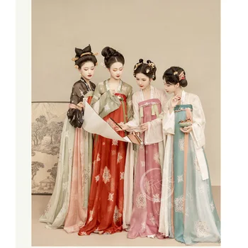 TuQiQi Izvirne Ženske Hanfu Obleko Tradicionalni Kitajski Tisk Obleko Dinastije Tang Princesa Cosplay Kostum Pravljice Ljudskega Plesnega Obrabe