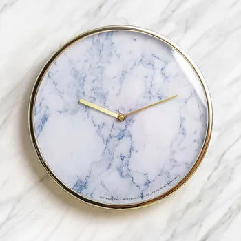 Ustvarjalne nove Nordijske minimalističen marmorja stenske ure brez obsega spalnico študija tiho quartz ura