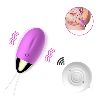 Vibracijsko Jajce G-Spot Massager 10 Hitrost Vibrator z Brezžičnim Daljinskim Izklop Ženski Masturbator Sex Igrače za Žensko Odraslih Izdelka 3