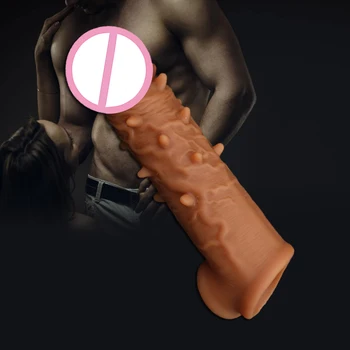 Vroče Moški je Silikona, Kondomi z Velikimi Delci Ponovno Debele Kondomi Podaljšali Povečanje Penisa Nekaj Odraslih Igrače