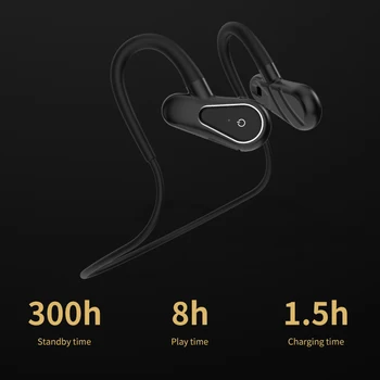 Za Xiaomi Kostne Prevodnosti Slušalke Brezžične Slušalke Bluetooth Zgrajena 16GB Pomnilnika Vodotesne Slušalke Mp3 Predvajalnik z Mikrofonom 2